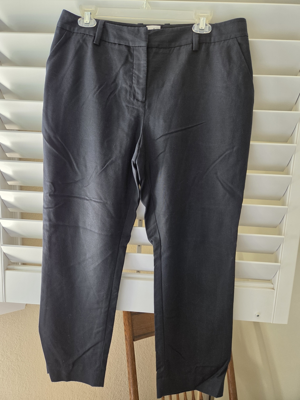 CAbi GoTo Trouser Black Cropped Straight-Leg Dress Pants
